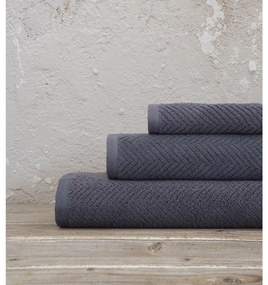 Πετσέτα Bold Dark Grey Nima Hand 30x50cm 100% Βαμβάκι