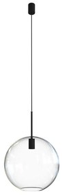 Φωτιστικό Οροφής Sphere XL 7846 E27 40W Black-Clear Nowodvorski Metal, Glass
