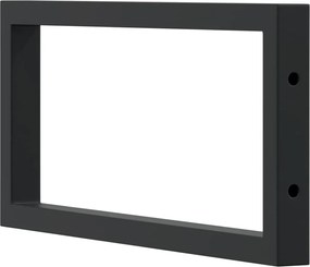 vidaXL Βραχίονες Ραφιών για Νιπτήρα Ορθ. 2 Τεμ. Μαύρο Χάλυβας