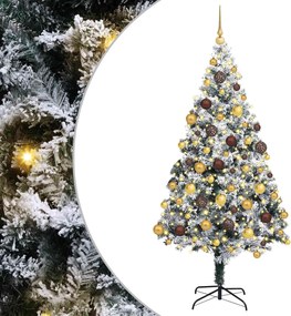 vidaXL Τεχνητό Χριστουγεννιάτικο Δέντρο με 300 LED Λευκό 180 cm