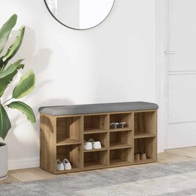 vidaXL Πάγκος παπουτσιών  Artisan Oak 82x32x45,5 cm Κατασκευασμένο ξύλο