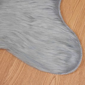 vidaXL Χαλί από τεχνητό πρόβειο δέρμα TAFALLA Γκρι 80 x 120 cm