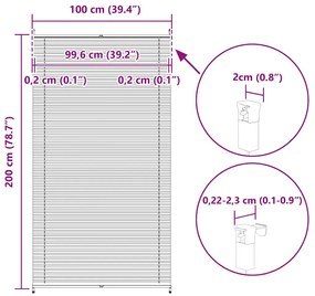 Σύστημα Σκίασης Πλισέ Κρεμ 100 x 200 εκ. 240644