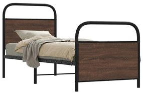 Πλαίσιο Κρεβατιού Χωρ. Στρώμα Καφέ Δρυς 75x190εκ Επεξ. Ξύλο