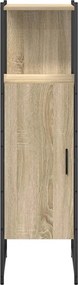 vidaXL Ντουλάπι Μπάνιου Μπεζ 33 x 33 x 120,5 εκ. Επεξεργασμένο ξύλο