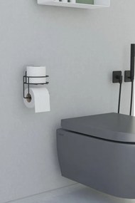 Stewehome Μεταλλική στρογγυλή κολλητική βάση για χαρτί υγείας Μαύρο