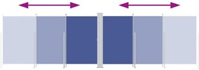 vidaXL Σκίαστρο Πλαϊνό Συρόμενο Μπλε 180 x 600 εκ.