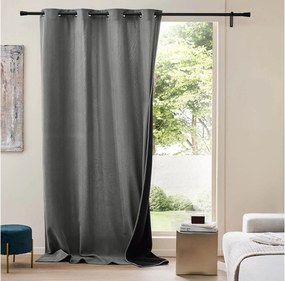 Κουρτίνα Chenille Douceur d'intérieur - 140x260cm - Γκρι