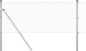 vidaXL Στύλος Περιφράξεων Ασημί