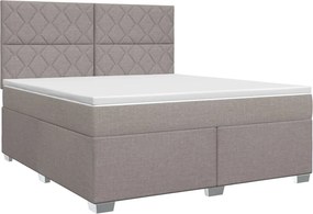vidaXL Κρεβάτι box spring με στρώμα Taupe 180 x 200 cm Ύφασμα
