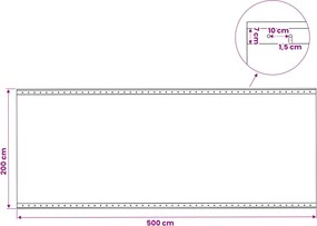 vidaXL Τέντα Λένο Πράσινο 2 x 5 μ 260 γρ PE