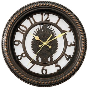 Ρολόι Τοίχου Μαύρο Πλαστικό Φ30.5x4.6cm - Πλαστικό - 14740013