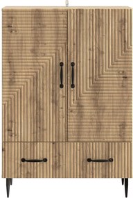 vidaXL Πλαϊνό γραφείο Artisan Δρυς 66 x 34,5 x 95 εκ.