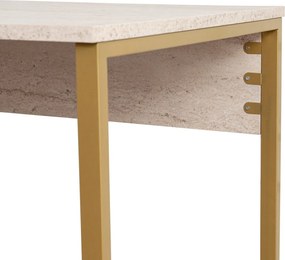 Γραφείο Τραβερτίνη / Χρυσό TWIN 240x60x74