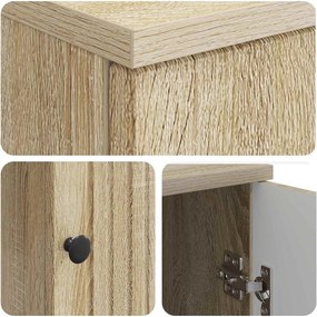 vidaXL Γραφείο Sonoma Δρυς 142,5 x 50 x 75 εκ. Επεξεργασμένο Ξύλο