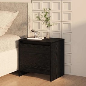 vidaXL Κομοδίνο Μαύρη Οξυά 45 x 34 x 44,5 εκ Επεξεργασμένο ξύλο