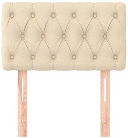 vidaXL Κεφαλάρι Κρεβατιού Κρεμ 80x7x78/88 εκ. Υφασμάτινο