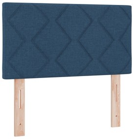 vidaXL κρεβάτι Box Spring  με στρώμα - Μπλε - 80x200 εκ. - Ύφασμα