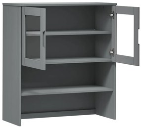 vidaXL Πάνω Μέρος Ντουλαπιού MOLDE Γκρι 90x35x100 εκ. Μασίφ Πεύκο