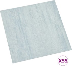 vidaXL Πλάκες Δαπέδου 55 pcs Πράσινο 5,11 τ.μ. PVC