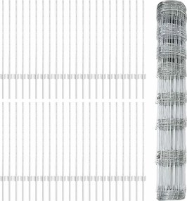 vidaXL Άγριος Φράκτης με Στηρίγματα 100 x 1 μ (Π x Υ)