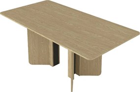 Τραπέζι Lava Megapap χρώμα rota oak - ανθρακί 180x90x76,8εκ.