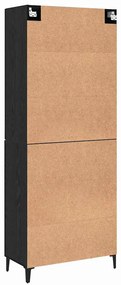 vidaXL Highboard 2 pcs Μαύρη δρυς 69.5 x 34 x 180 εκ.