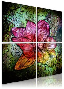 Πίνακας - Glass flower 90x90