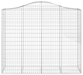 vidaXL Συρματοκιβώτιο Τοξωτό 200x50x160/180εκ. από Γαλβανισμένο Χάλυβα