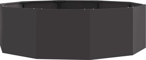 vidaXL Γλάστρα Μαύρο 120 x 120 x 35 εκ Ατσάλι