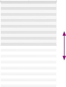 vidaXL Ζέβρα τυφλή Λευκό Πλάτος υφάσματος 140,9 εκ. Πολυεστέρας
