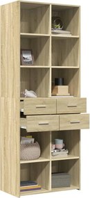 vidaXL Ντουλάπι Sonoma Δρυς 70x42,5x185 εκ. από Επεξεργασμένο Ξύλο