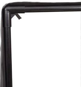 vidaXL Ξαπλώστρα Διπλή Γκρι από Συνθετικό Ρατάν με Οροφή / Κουρτίνες