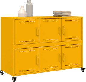 vidaXL Ντουλάπι Μουσταρδί 100,5x39x72 εκ. από Ατσάλι