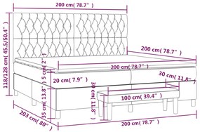 ΚΡΕΒΑΤΙ BOXSPRING ΜΕ ΣΤΡΩΜΑ ΣΚΟΥΡΟ ΠΡΑΣΙΝΟ 200X200ΕΚ. ΒΕΛΟΥΔΙΝΟ 3138046