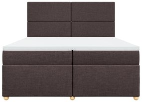 ΚΡΕΒΑΤΙ BOXSPRING ΜΕ ΣΤΡΩΜΑ ΣΚΟΥΡΟ ΚΑΦΕ 200X200 ΕΚ. ΥΦΑΣΜΑΤΙΝΟ 3293683