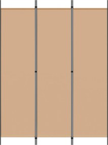 vidaXL 3-Panel Room Divider Μπεζ 150 x 200 cm Ύφασμα