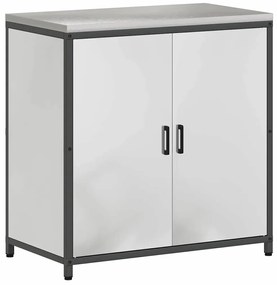 vidaXL Σετ Αποθήκευσης Κουζίνας με ράφι 2 pcs Ασημί 150 x 50 x 92 εκ.