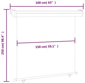 Σκίαστρο Βεράντας Πλαϊνό Κόκκινο 160 x 250 εκ. - Κόκκινο