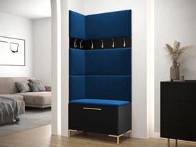Σετ διαδρόμου Hartford F103, 196x84x46cm, 34 kg, Μαύρο, Ταπισερί, Πλαστικοποιημένη μοριοσανίδα, Εντοιχισμένη, Τοίχου | Epipla1.gr