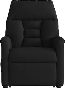 vidaXL Πολυθρόνα Ανακλινόμενη με Ανύψωση Μαύρη Υφασμάτινη