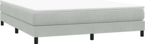 vidaXL Box Spring κρεβάτι χωρίς στρώμα ανοιχτό γκρι Βελούδινο