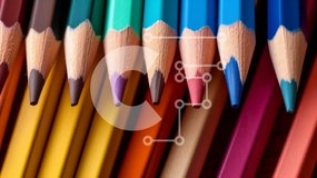 Intra Συλλεκτικό Ξύλινο Παζλ Plywood  4mm - Πολύχρωμα μολύβια σε τέλεια γραμμή Σε Ξύλινο Κουτί - Διαστάσεις: 10x10 cm – 25 κομμάτια