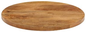vidaXL Επιφάνεια Τραπεζιού Στρογγυλή Ø60x2,5εκ Μασίφ Ξύλο Μάνγκο