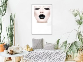 Αφίσα - Black Lipstick - 30x45 - Χρυσό - Με πασπαρτού