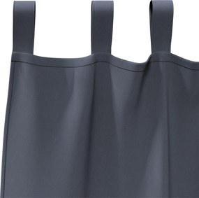 vidaXL Κουρτίνες Μαύρης Ύφανσης με Δαχτυλίδια 2 pcs Ανθρακί