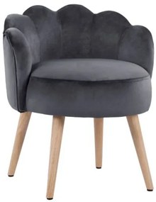 ΣΚΑΜΠΟ ΜΕ ΠΛΑΤΗ ELISE HM8628.01 ΑΠΟ ΓΚΡΙ ΒΕΛΟΥΔΟ 55x52x60Υ εκ.