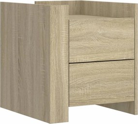 vidaXL Κομοδίνο Sonoma Δρυς 45x50x50 εκ. από Επεξεργασμένο Ξύλο