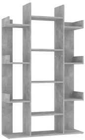 vidaXL Βιβλιοθήκη Γκρι Σκυροδέματος 86x25,5x140 εκ. από Επεξ. Ξύλο