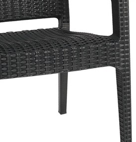 Καρέκλα - Πολυθρόνα Halcyon PP ανθρακί 57.5x59.5x86 εκ.